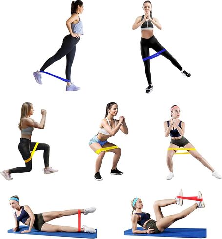 Resistance Bands for Fitness, Exercise Bands for Physical Therapy, Loop Band for Booty, Leg and Arm Strength Training, Home Workout, Pilates, Gym, Yoga, Crossfit, Body Shaping, with Training Guide in Saudi Arabia