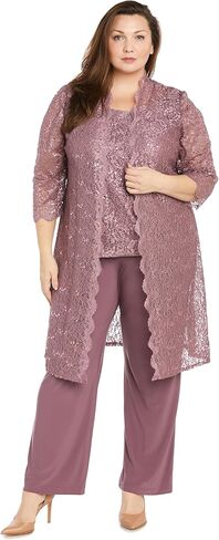 R&M Richards womens 3 Pc Formal Sequined Pants SetBusiness Suit Pants Set in Kuwait