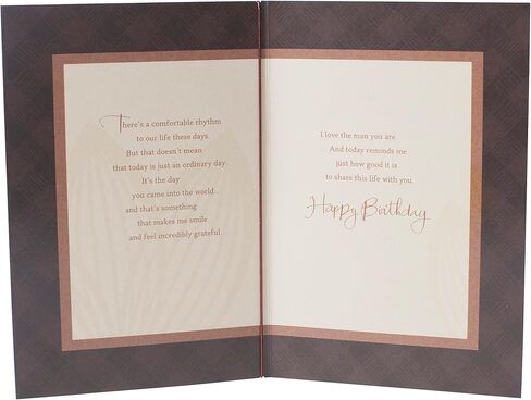 Hallmark Birthday Card for Husband (Plaid with Flower) in Saudi Arabia