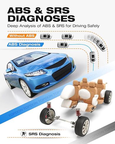قارئ رمز الماسح الضوئي OBD2 AL600، أداة تشخيص الماسح الضوئي ABS & SRS مع اختبار نشط، ماسح ضوئي TOPDON للسيارة مع خدمة إعادة ضبط الزيت/BMS/SAS، أداة مسح ضوئي للسيارات بوظائف obd2 الكاملة، تحديث مجاني مدى الحياة in Kuwait