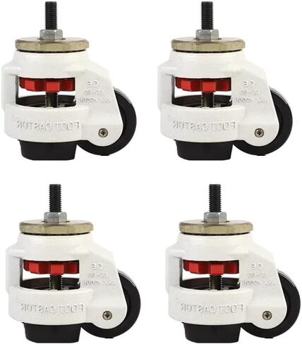 عجلات جذعية ممتازة قابلة للسحب لآلة التسوية - 4 عبوات - 2400 رطل لكل مجموعة - حامل جذعي ملولب - مسامير/أجهزة متضمنة 12 مم (جديدة ومحسنة) in Kuwait