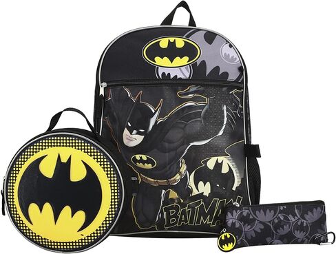 Bioworld DC Comic Book Batman Symbol 5-Piece Backpack Accessory Set for boys in Saudi Arabia