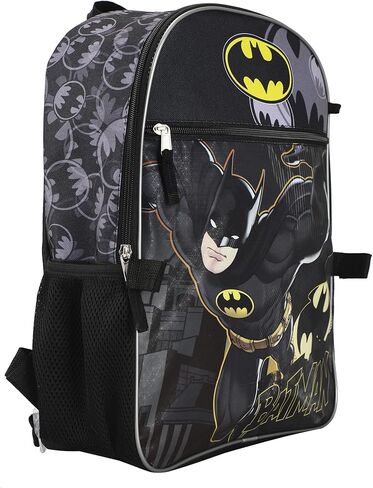 Bioworld DC Comic Book Batman Symbol 5-Piece Backpack Accessory Set for boys in Saudi Arabia