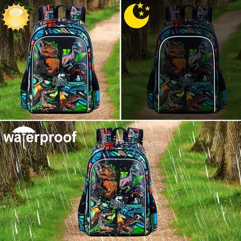 3PCS Football Backpack for Boys, 16'' Kids Soccer Bookbag with Lunch Box, Water Resistant School Backpacks for Preschool Elementary Kindergarten Travel in Saudi Arabia
