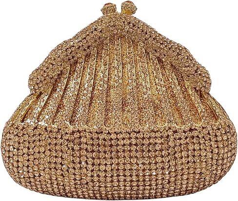 Novelty Crystal Clutch Coin Wallet Women Rhinestone Purse Sparkling Evening Bags for Wedding Party Prom Handbag(small house 1) in Saudi Arabia