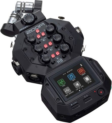 Zoom H8 8-Input / 12-Track Portable Handy Recorder with 128GB Pro Memory Card & Wide-Mouth Case Bundle in Saudi Arabia