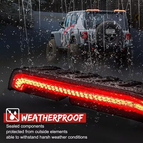 High Mount Brake Light with Turn Signals & Brake Lights, Extra Tail Light For Jeep Wrangler JK JKU 2007-2018 Upgrade Roof Tail Lights in Saudi Arabia