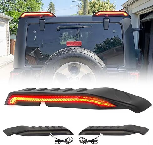 High Mount Brake Light with Turn Signals & Brake Lights, Extra Tail Light For Jeep Wrangler JK JKU 2007-2018 Upgrade Roof Tail Lights in Saudi Arabia