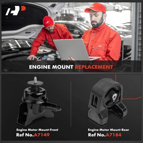 مجموعة تثبيت المحرك الأمامي والخلفي A-Premium متوافقة مع Kia Sedona 2006-2012 2014 وHyundai Entourage 2007-2010، 3.5L 3.8L، مجموعة قطعتين، استبدال # 219304D500 in Saudi Arabia