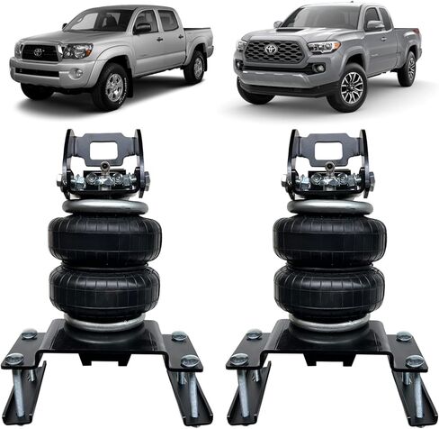 مجموعة تعليق أكياس الهواء الزنبركية من VIGOR متوافقة مع سيارة Toyota Tacoma 4WD وTacoma Prerunner 2WD موديل 2005-2023، ومجموعة نوابض مساعد الهواء الخلفي، بسعة تصل إلى 5000 رطل من سعة تسوية الحمل in Kuwait