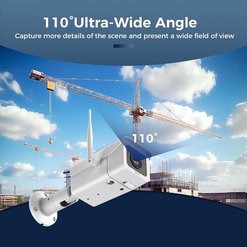 كاميرا ATLI Time Lapse Construction Camera FHD 1080P مثبتة مسبقًا وبطاقة ذاكرة سعة 128 جيجابايت وكاميرا بفاصل زمني مع تطبيق للتحكم في الحائط وفيديو Timelapse لموقع العمل في الهواء الطلق in Kuwait