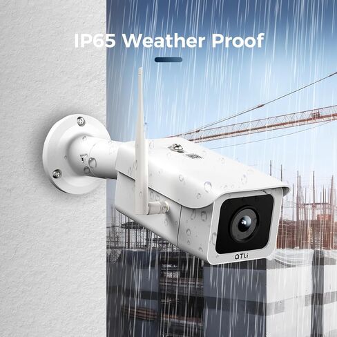 كاميرا ATLI Time Lapse Construction Camera FHD 1080P مثبتة مسبقًا وبطاقة ذاكرة سعة 128 جيجابايت وكاميرا بفاصل زمني مع تطبيق للتحكم في الحائط وفيديو Timelapse لموقع العمل في الهواء الطلق in Kuwait