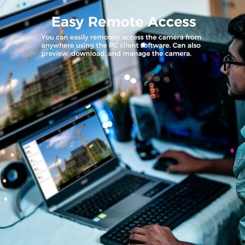 كاميرا ATLI Time Lapse Construction Camera FHD 1080P مثبتة مسبقًا وبطاقة ذاكرة سعة 128 جيجابايت وكاميرا بفاصل زمني مع تطبيق للتحكم في الحائط وفيديو Timelapse لموقع العمل في الهواء الطلق in Kuwait