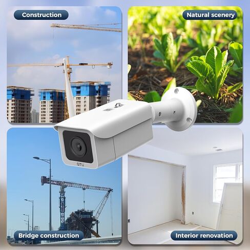 كاميرا ATLI Time Lapse Construction Camera FHD 1080P مثبتة مسبقًا وبطاقة ذاكرة سعة 128 جيجابايت وكاميرا بفاصل زمني مع تطبيق للتحكم في الحائط وفيديو Timelapse لموقع العمل في الهواء الطلق in Kuwait