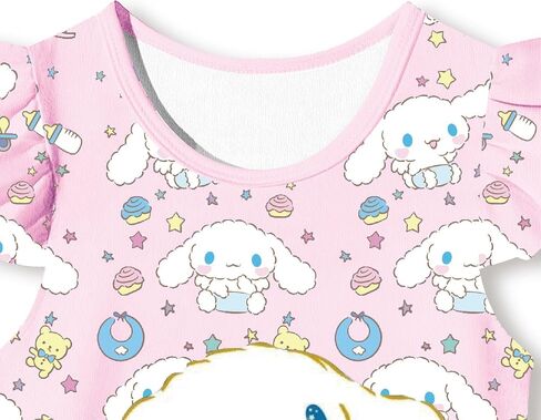 Girl's Princess Dress Kawaii Cartoon Character Print Casual Clothes for Kids 4-12 Years in Saudi Arabia