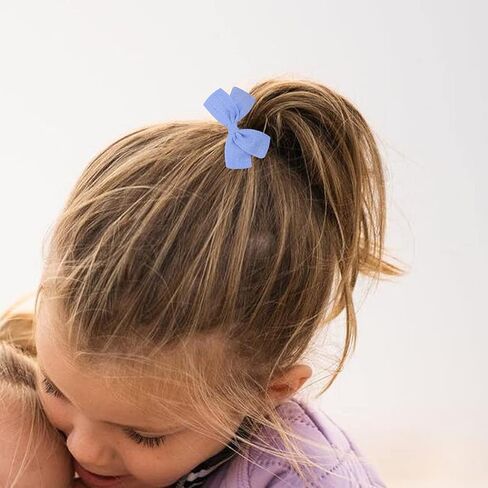 مشابك شعر للفتيات الصغيرات من بيتوني، 20 قطعة من مشابك الشعر المصنوعة يدويًا من الكتان، مشابك شعر على شكل تمساح، إكسسوارات للشعر للأطفال الصغار والرضع والفتيات في أزواج (لون عشوائي، 10 أزواج) in Kuwait