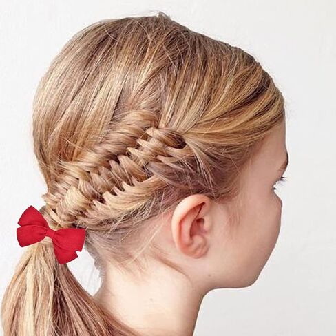 مشابك شعر للفتيات الصغيرات من بيتوني، 20 قطعة من مشابك الشعر المصنوعة يدويًا من الكتان، مشابك شعر على شكل تمساح، إكسسوارات للشعر للأطفال الصغار والرضع والفتيات في أزواج (لون عشوائي، 10 أزواج) in Kuwait