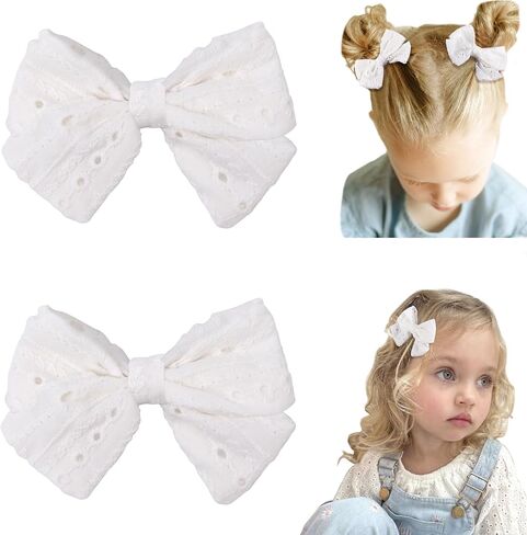 2PCS Baby Girls Hair Bows Clips Hair Barrettes Boutique Hair Accessories for Kids Toddlers Babies in Pairs -Black in Saudi Arabia