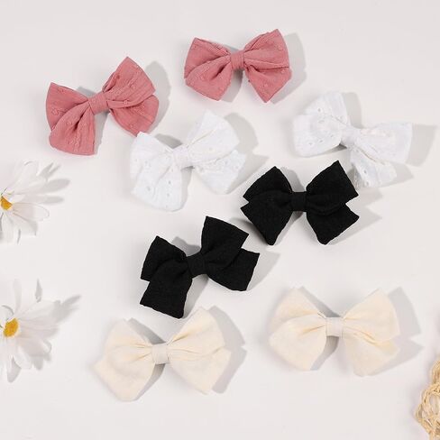 2PCS Baby Girls Hair Bows Clips Hair Barrettes Boutique Hair Accessories for Kids Toddlers Babies in Pairs -Black in Saudi Arabia