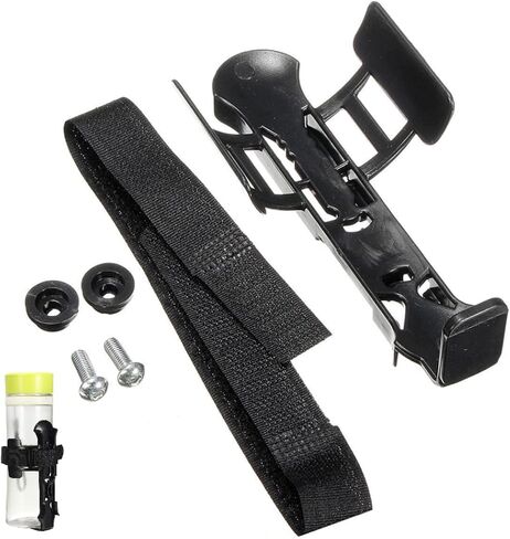 Bike Water Bottle Holder, Adjustable with Screws Bottle Holder Bicycle Rack Plastic Bicycle Accessories - Universal Bottle Cage(Black) in Saudi Arabia