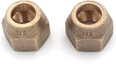 HANSUM 3/8 Swivel Female Male Union Flare Nut Mini Split Adapter SAE 45 Degree Flares Fitting Brass Cap for Line Set Tube Connector Compression Fitting Metal Coupling Copper Pipe (3/8,2packs) in Saudi Arabia
