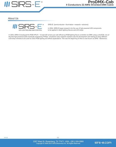 SIRS-E ProDMX-CAB 4 موصلات + استنزاف (زوجان) 22 AWG بكرة كابل DMX مقاومة للماء (500 قدم) للتحكم في الإضاءة in Saudi Arabia