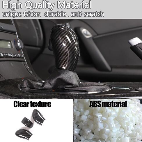 غطاء رأس ناقل الحركة متوافق مع سيارة Chevy Corvette C6 2005-2013، ملحقات غطاء فرامل اليد اليدوية (نمط ألياف الكربون) in Kuwait