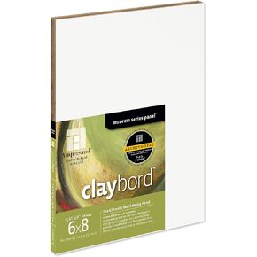 Ampersand Museum Series Claybord Panels for Paint and Ink, 1/8 Inch Depth, 6/8 Inch, Pack of 3 (CBS0608) in Saudi Arabia