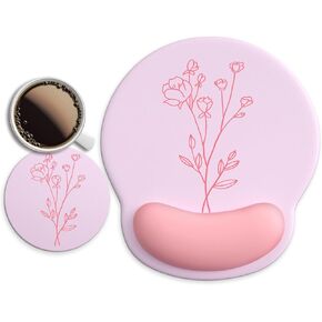 Ergonomic Mouse Pad with Wrist Support Rest,[ 20% Larger] Mousepad Gel Wrist Rest, with Coaster Non-slip & Pain Relief for Computer, Desk, Home&Office-Beach in Saudi Arabia