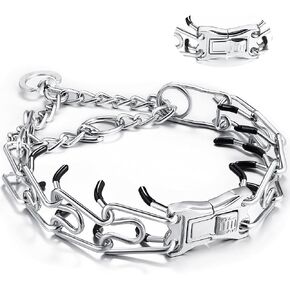 DEYACE Prong Collar for Large Dogs, Pinch Collar and Heavy Duty Leash Set, Quick Release Adjustable Dog Prong Collar in Saudi Arabia