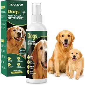 BUGAZOOM‌ Bitter Dog No Chew Spray, Dog Training Aid for Furniture & Carpet, Puppy Corrector & Behavior Spray for Dogs & Puppies, Discourage Peeing, Biting, Chewing & Licking Injuries in Saudi Arabia