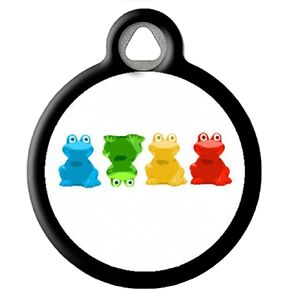 علامة الكلب الفنية لطيف الحيوان مخصص علامة معرف الحيوانات الأليفة للكلاب والقطط، علامة الكلب شخصية مع معلومات تعريف مخصصة، كلب عاشق السنجاب، صغير (قطر 7/8 بوصة) in Kuwait