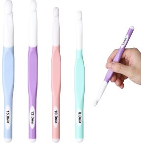 Froggod 4 Sizes Large Crochet Hooks Set for Chunky Yarn, Ergonomic in Kuwait