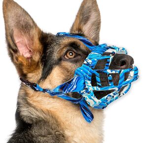 BARKLESS Dog Muzzle, Silicone Basket Muzzle for Small Medium Large Dogs, Soft Cage Muzzle Prevent Biting Chewing, Allow Drinking Panting, Suitable for German Shepherd in Saudi Arabia