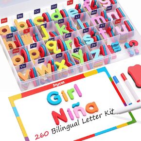 JoyCat 238 Pcs Magnetic Letters Kit with Double-Sided Board in Kuwait