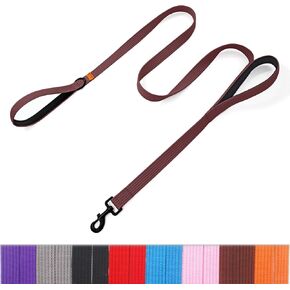 Lynxking Dog Training Leash - Double Handle Heavy Duty 6ft Webbing With 2 Padded Handles - Long Reflective Safety Walking Lead for Small Medium Large Dogs in Saudi Arabia