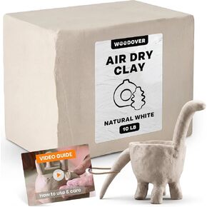 WOODOVER Premium Air Dry Clay White, 10 lb – Natural Modeling Clay for Sculpting, Pottery & DIY Crafts – Self-Hardening for Artists, Beginners and Professionals in Kuwait