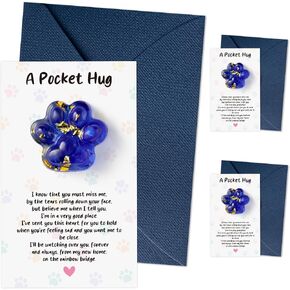 EYxsaxenk Loss of Pet Sympathy Gift Colorful Mini Paw Pocket Hug with Card in Kuwait
