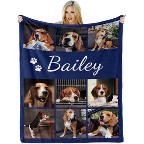 Dog Memorial Gifts for Loss of Dog, Personalized Pet Photo Blanket in Kuwait