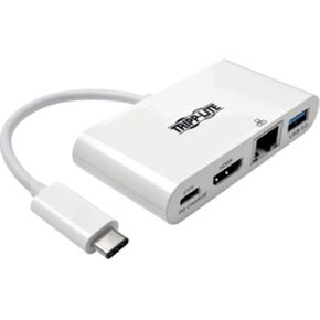 Tripp Lite USB C to HDMI Multiport Video Adapter Converter 1080p w/ USB-A Hub, USB-C PD Charging, Gigabit Ethernet Port (Gbe), Thunderbolt 3 Compatible, USB Type C, USB Type-C (U444-06N-HGU-C) in Kuwait