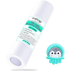 Craftido Wash Away/Water Soluble Embroidery Stabilizer Backing&Topping 10" x 5 Yd/roll for Most Hoops 1.5oz Light Weight for Machine Embroidery and Hand Sewing in Saudi Arabia