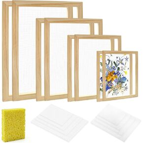 Erthskda Set of 4 Paper Making Screen Kit, Wooden Mould and Deckle Set in Kuwait