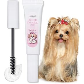 Dog Facial Hair Styling Gel – Gentle Grooming for Eyes & Nose Flyaways, No Alcohol Formula for Small Long-Haired Dogs & Cats, for Daily Use & Styling, 0.53 oz in Kuwait