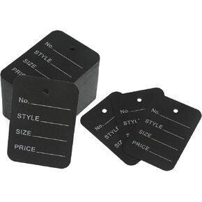 G2PLUS 1000 PCS Price Tags,1.94" X 1.38" Black Paper Tags, Clothes Size Lables Coupon Tags Making Lables Store Tags without String, Clothing Tags with Exquisite Box Package in Saudi Arabia