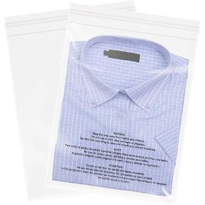 8" x 10" (100 Count) Self Seal Clear Poly Bags with Suffocation Warning for Packaging, Shipping, Clothing, Shirts & FBA - Resealable Adhesive in Saudi Arabia