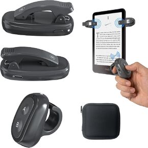 Dual Clip Page Turner for Kindle, Hands-Free Reading (Ring-Black) in Kuwait