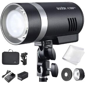 فلاش Godox AD300Pro AD300 Pro 300Ws TTL خارجي، HSS 1/8000s، 2.4G لاسلكي | 0.01-1.8 ثانية وقت إعادة التدوير، 300 ومضة طاقة كاملة، 12 وات LED ثنائي اللون قابل للتعديل، درجة حرارة لون ثابتة 5600 ± 100 كلفن، ضوء أحادي in Kuwait