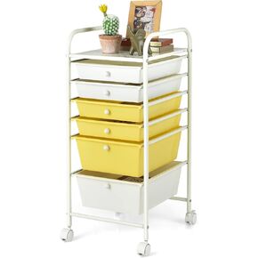 Giantex 12 Drawer Rolling Storage Cart Tools Scrapbook Paper Office School Organizer (Macaron) in Saudi Arabia