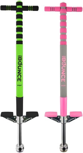New Bounce Pogo Stick for Kids – Sport Pogo Sticks with Foam Grips – Beginner & Intermediate Riders – Durable Outdoor Active Toy for Boys & Girls – Green & Pink Set in Kuwait