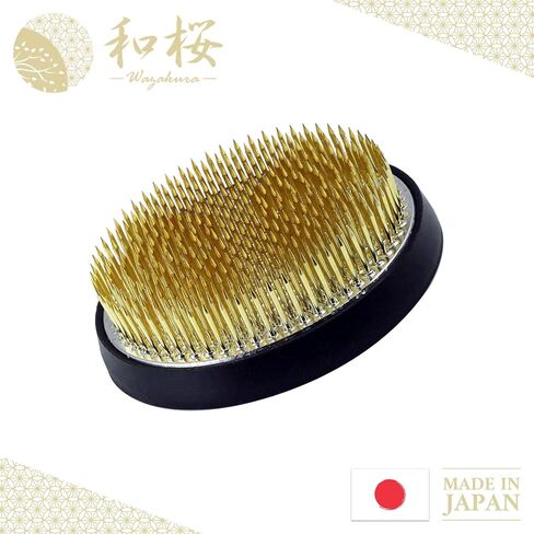 حامل الزهور الياباني Wazakura Ikebana Kenzan، صنع في اليابان، ضفدع دبوس ترتيب الأزهار، دائري - 2.4 بوصة (61 مم) نحاس in Kuwait